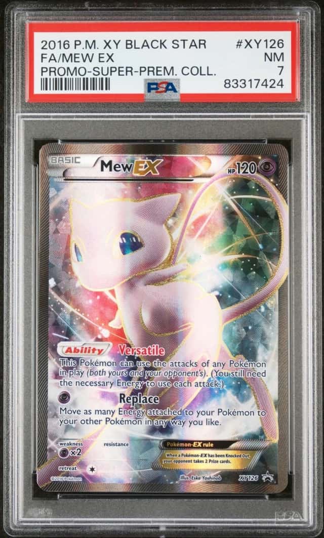 Pokemon Mew EX Black Star Promo XY126 Super Premium Coll. Full Art PSA 7