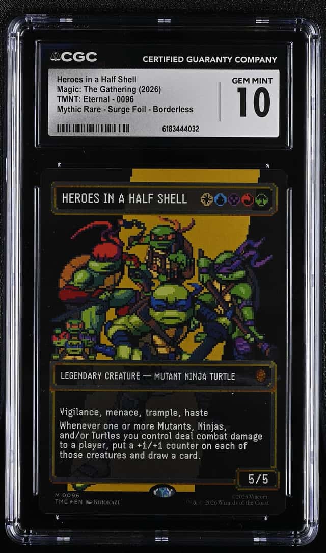 HEROES IN A HALF SHELL 2026 MAGIC TMNT TURTLES ETERNAL SURGE FOIL CGC 10 Q7285
