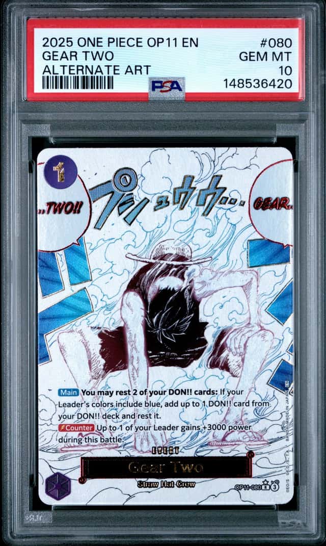 2025 One Piece A Fist of Divine Speed Alternate Art Gear Two #OP11-080