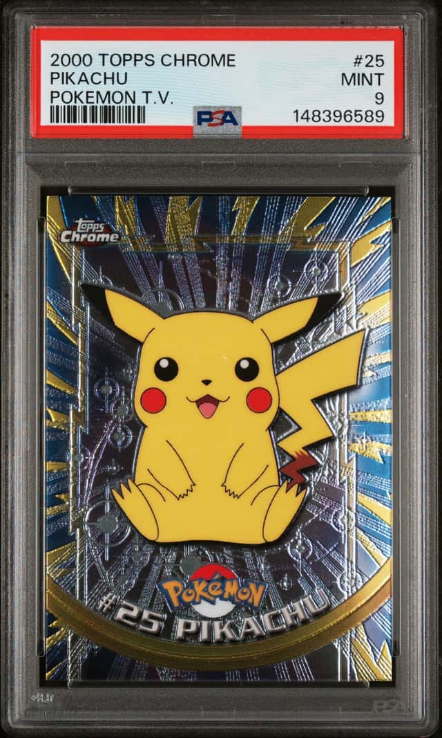 2000 Topps Chrome Pokemon T.V. Pikachu #25 PSA 9 MINT