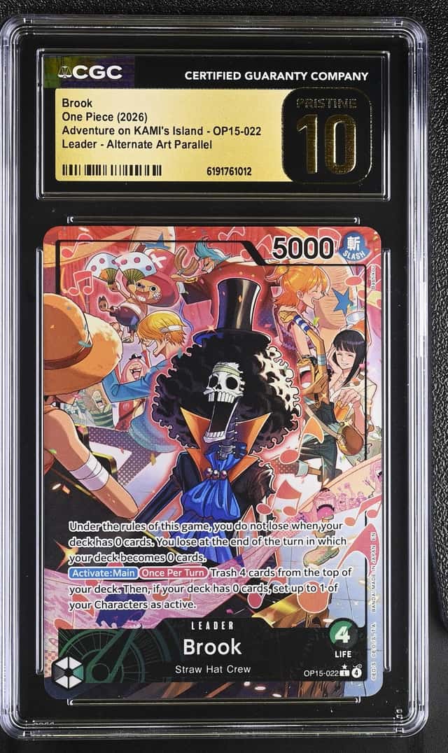2026 One Piece Adventure On KAMI's Island Alt Art Leader Brook #OP15-022 CGC 10 PRISTINE