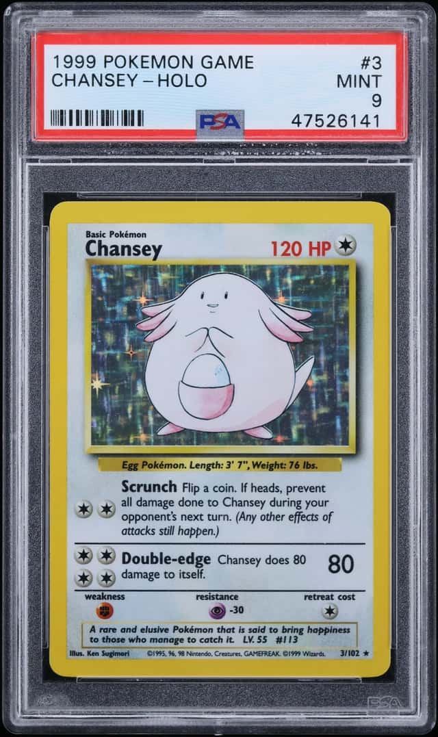 1999 Pokemon Base Set Holo Chansey #3 PSA 9 MINT