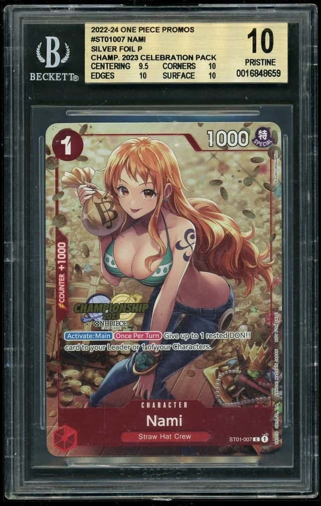 2022-24 One Piece Nami SILVER FOIL P Championship 2023 Celebration Pack BGS 10