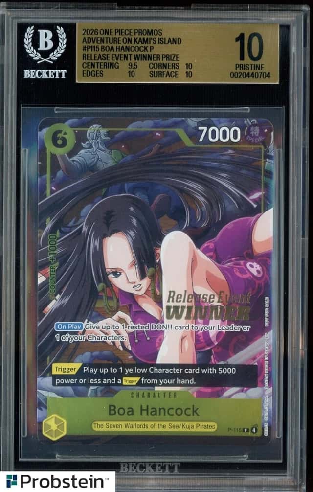 2026 One Piece Boa Hancock Pre Release Event Winner P-115 BGS 10 PRISTINE