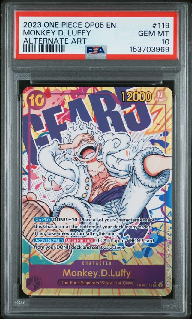 2025 One Piece Monkey D. Luffy Special Card Alternative Art #OP05-119 PSA 10