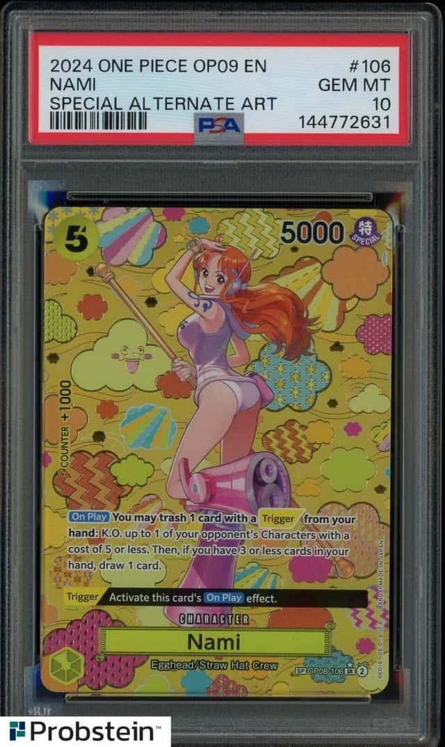 2024 One Piece OP09 EN Special Alternate Art #106 Nami PSA 10 GEM MINT