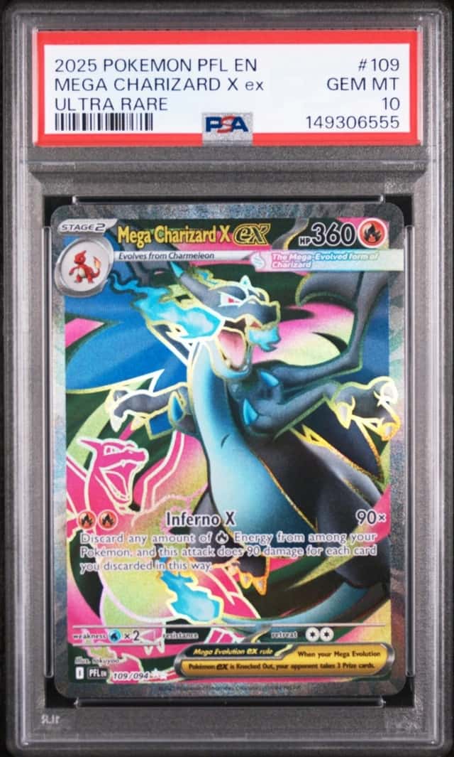 Pokemon Mega Charizard X ex Phantasmal Flames 109/094 Ultra Rare PSA 10 Gem Mint