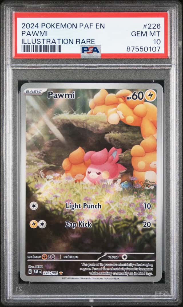 2024 POKEMON PAF EN-PALDEAN FATES 226 PAWMI ILLUSTRATION RARE PSA 10