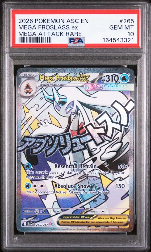 Pokémon TCG PSA 10 Mega Froslass ex 265/217 Mega Attack Rare Ascended Heroes