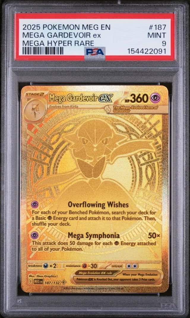 Pokemon Mega Gardevoir ex Mega Evolution 187/132 Mega Hyper Rare PSA 9 Mint