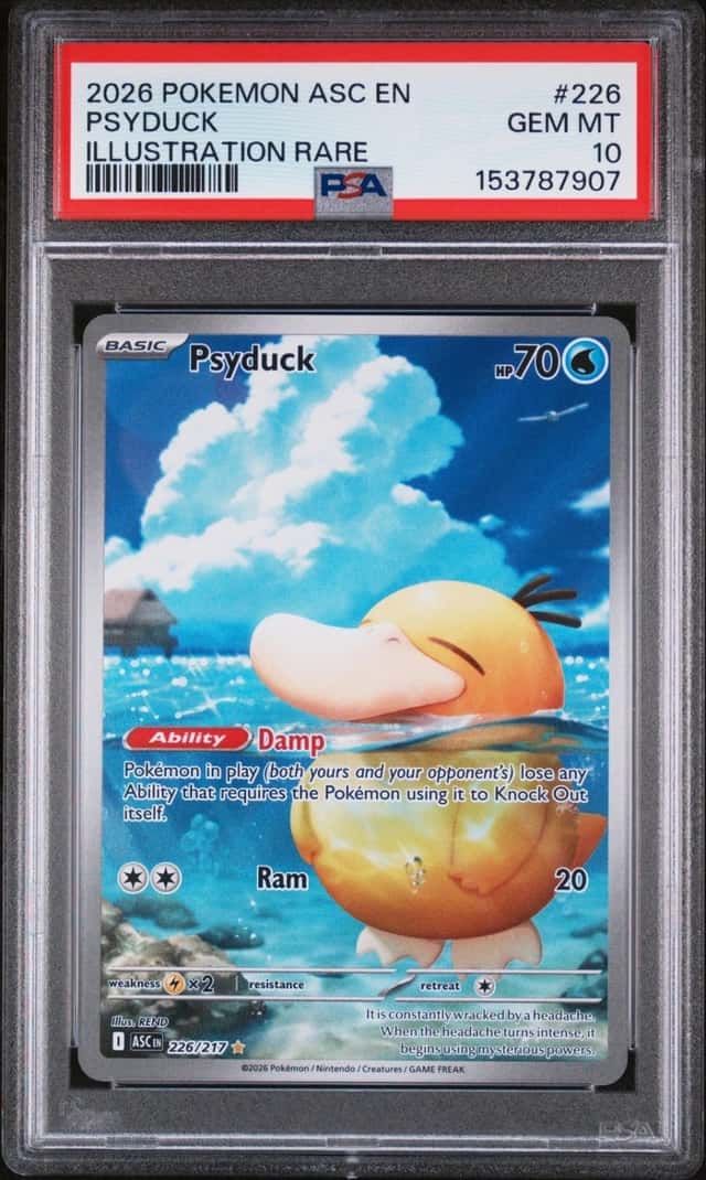 Pokemon Psyduck Ascended Heroes 226 Illustration Rare PSA 10 Gem Mint
