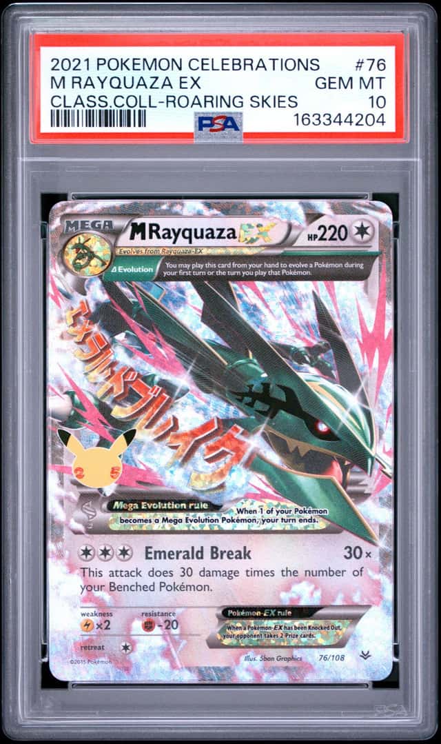 M Rayquaza EX 76 PSA 10 Celebrations 25th anniversary Pokemon 2021 Classic