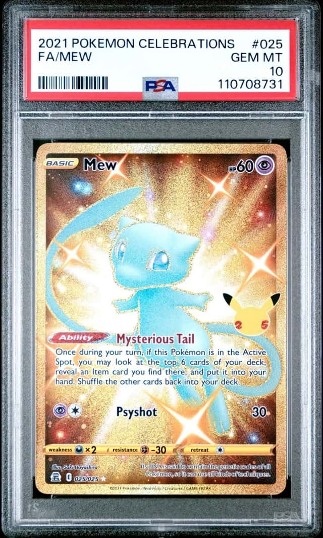 Pokemon Mew Celebrations Full Art 025 PSA 10 Gem Mint