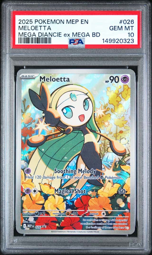 2025 Pokemon Meloetta 026 Mega Evolution Promo PSA 10 Gem Mint