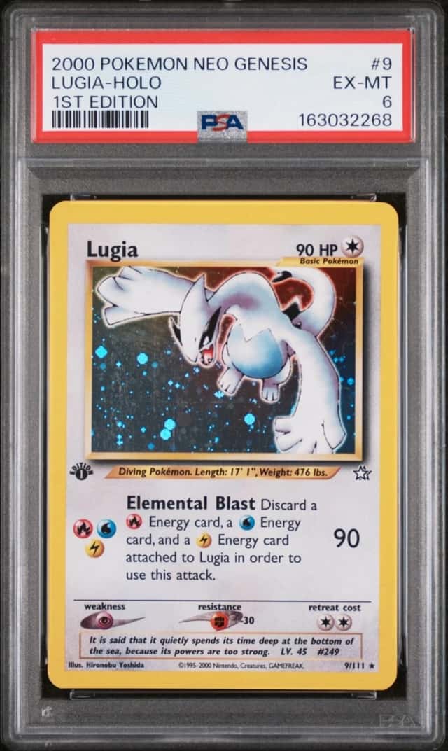 2000 POKEMON NEO GENESIS 1ST EDITION #9 LUGIA-HOLO PSA 6