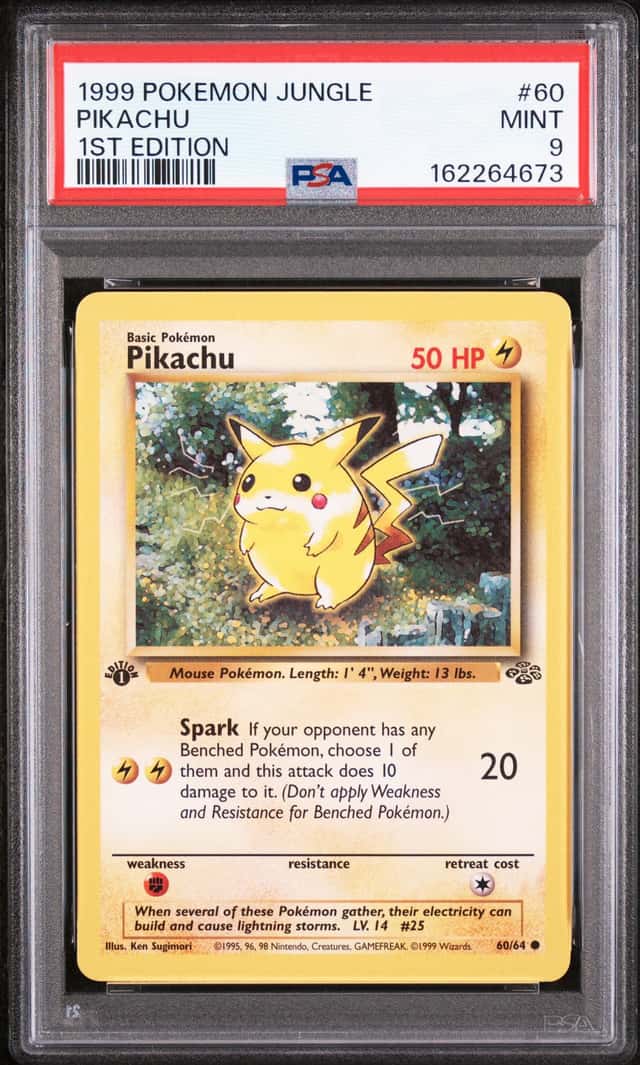 Pikachu 60/64 Jungle 1st Edition Regular PSA 9 1999 English WOTC