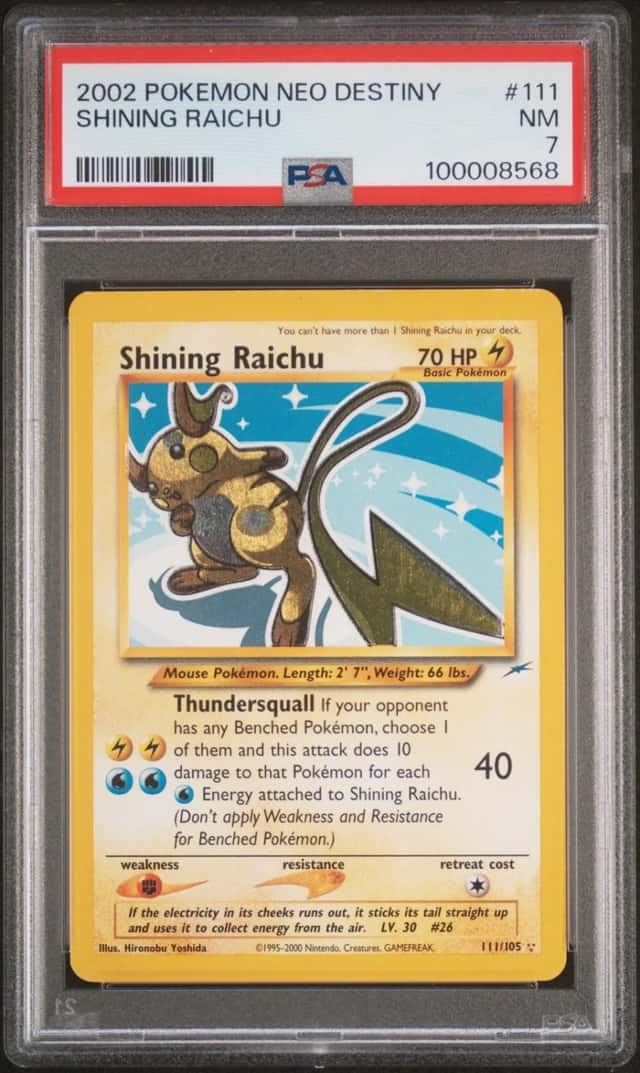 2002 POKEMON NEO DESTINY #111 SHINING RAICHU PSA 7