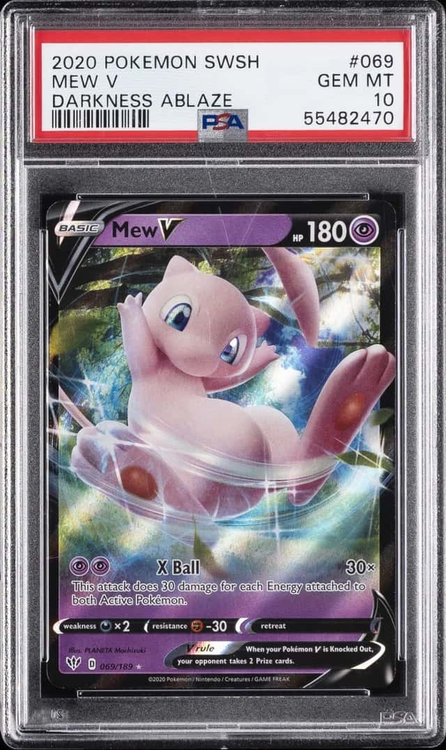 2020 POKEMON SWORD & SHIELD DARKNESS ABLAZE #069 MEW V PSA 10