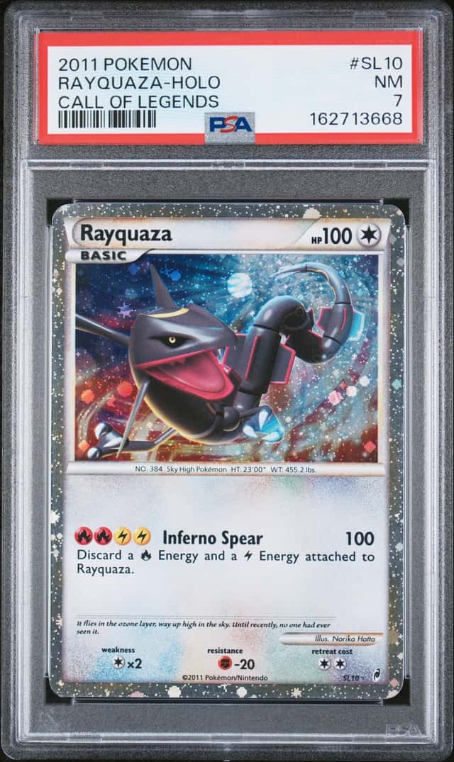 2011 POKEMON CALL OF LEGENDS #SL10 RAYQUAZA-HOLO PSA 7 NM