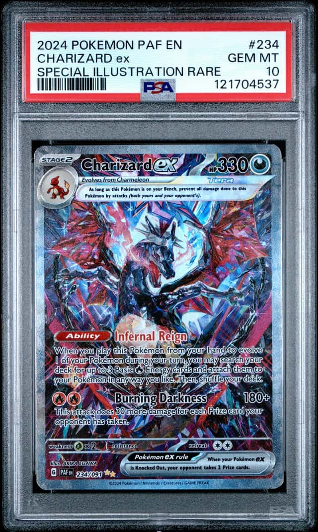 POKEMON CHARIZARD ex 2024 PAF EN-PALDEAN FATES #234 SP ILLUS RARE PSA 10