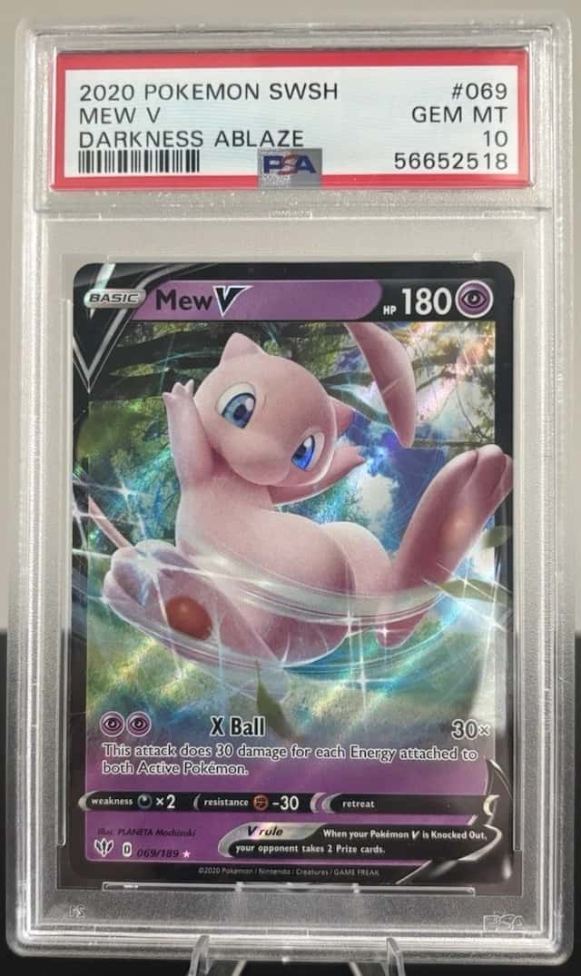 2020 Pokemon Mew V 069/189 Darkness Ablaze Holo Ultra Rare PSA 10 English