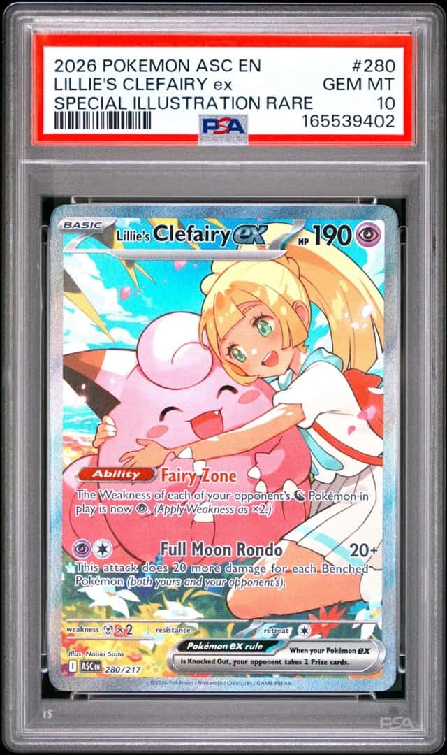 2026 POKEMON ASC EN-SPECIAL ILLUSTRATION RARE #280 LILLIE'S CLEFAIRY EX PSA 10