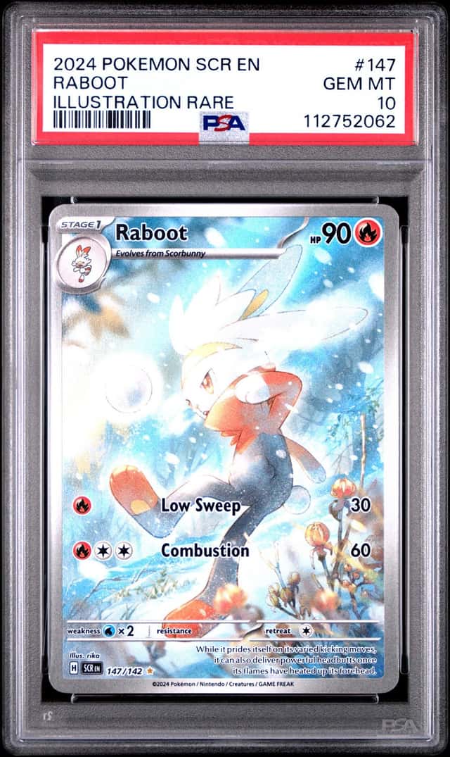 Pokemon Raboot 147/142 Sv07 Stellar Crown Illustration Rare Holo PSA 10 EN