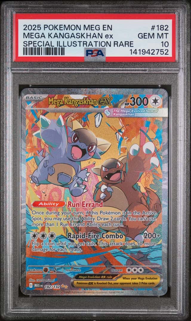 2025 Pokemon Meg En #182 Mega Kangaskhan Ex Special Illustration Rare PSA 10