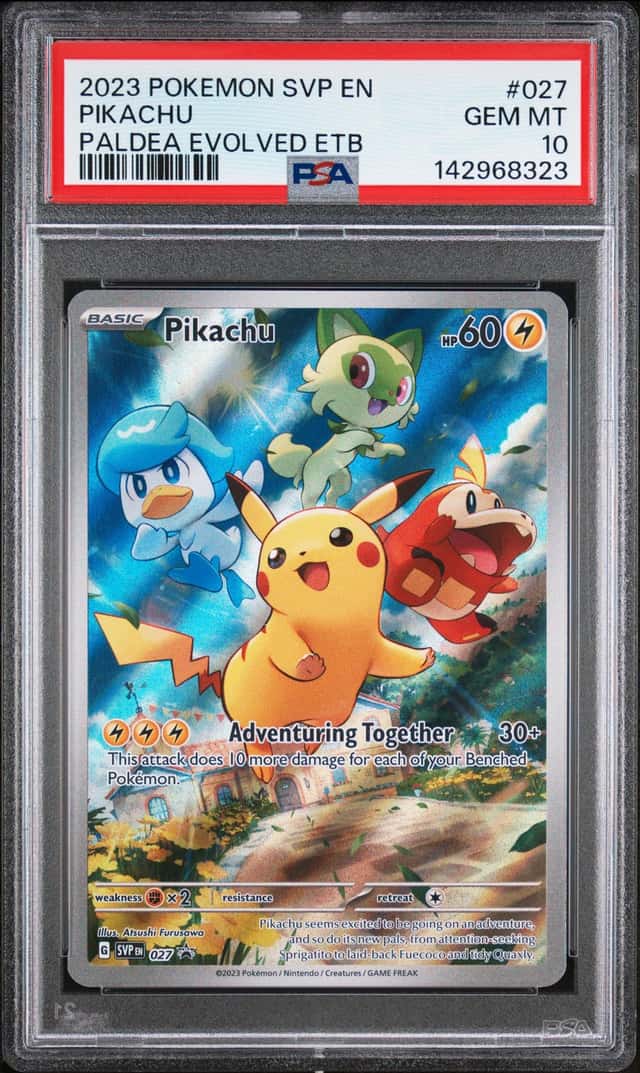 2023 Pokemon SV Promo Pikachu Paldea Evolved Elite Trainer #027 PSA 10 GEM MINT