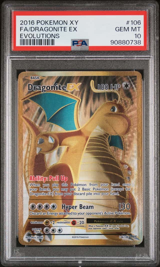 Dragonite EX 106/108 Full Art XY Evolutions 2016 Pokémon PSA 10 GEM MINT