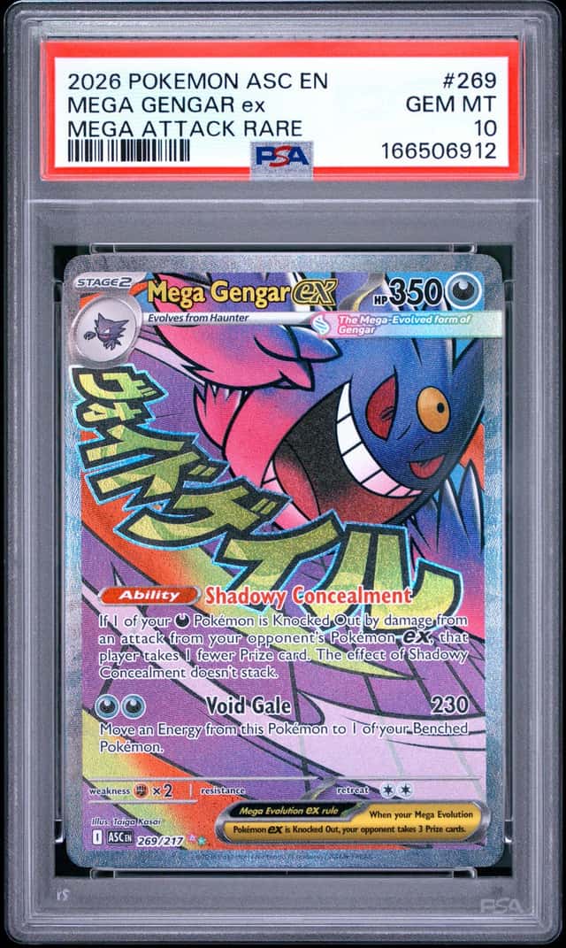 2026 POKEMON ASC EN-ASCENDED HEROES MEGA ATTACK RARE #269 MEGA GENGAR EX PSA 10