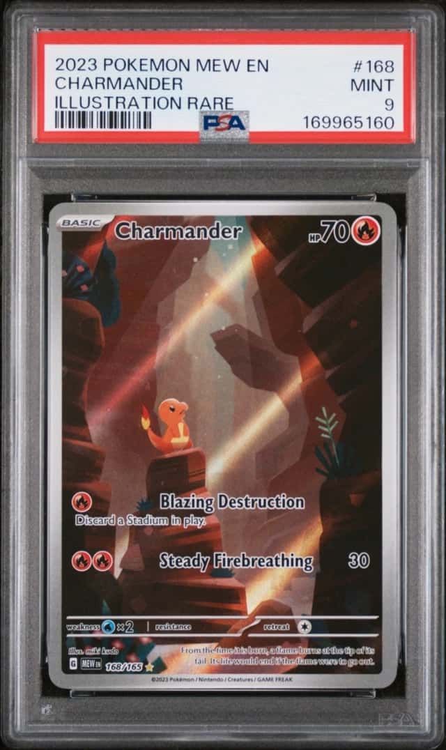 Charmander #168 - 2023 Pokemon Scarlet & Violet 151 - Holo PSA 9 MINT