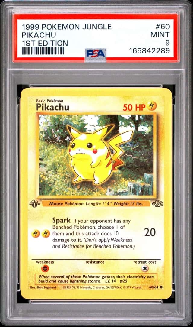 1999 POKEMON JUNGLE 1ST EDITION #60 PIKACHU PSA 9