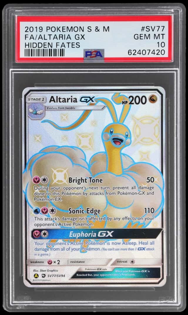 2019 Pokemon Sun and Moon Hidden Fates Altaria Gx #SV77
