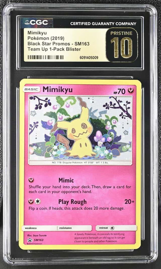 2019 Pokemon Sun and Moon Black Star Promo Team Up Single Pack Blisters Holo Mimikyu #SM163
