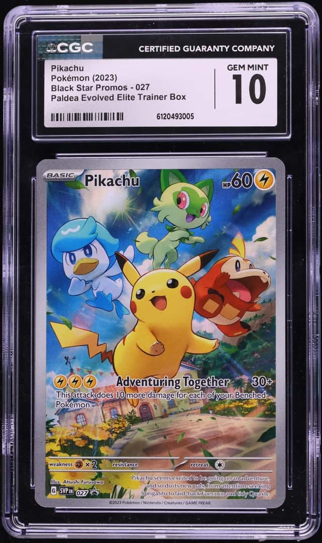 2023 Pokemon Scarlet & Violet Promo Paldea Evolved ETB Full Art Pikachu #27 CGC 10 GEM MINT