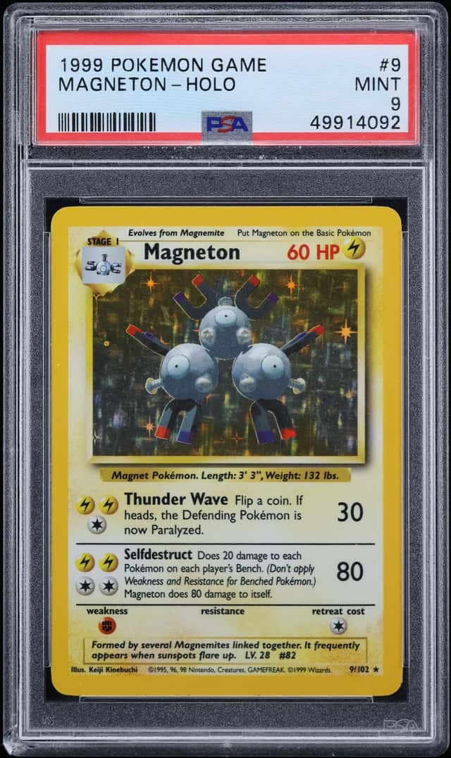 1999 Pokemon Base Set Holo Magneton #9 PSA 9 MINT