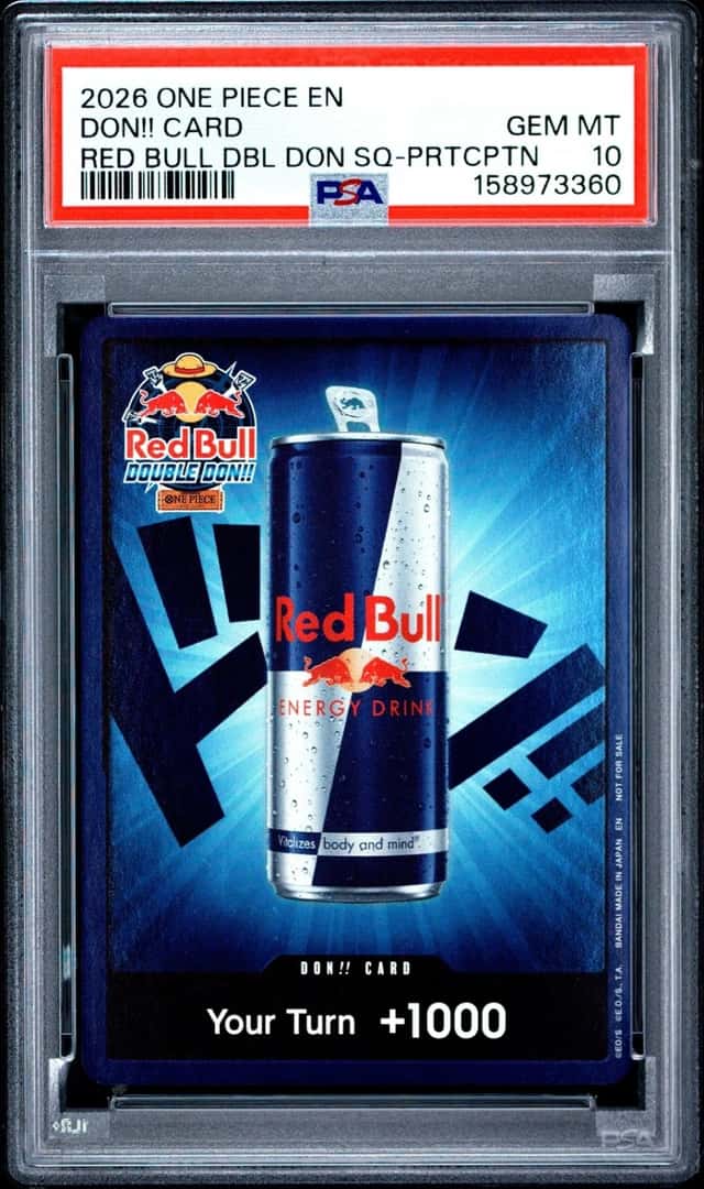 2026 ONE PIECE PROMOS RED BULL DOUBLE DON!! CARD PSA 10