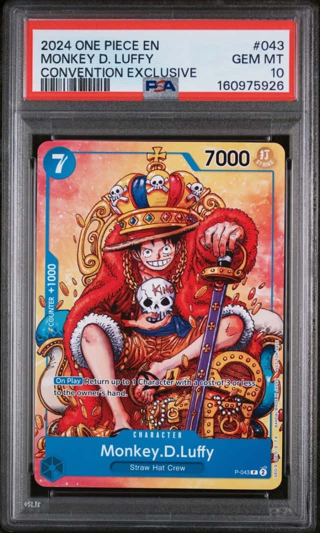 2024 ONE PIECE PROMOS CONVENTION EXCLUSIVE #043 MONKEY D. LUFFY PSA 10