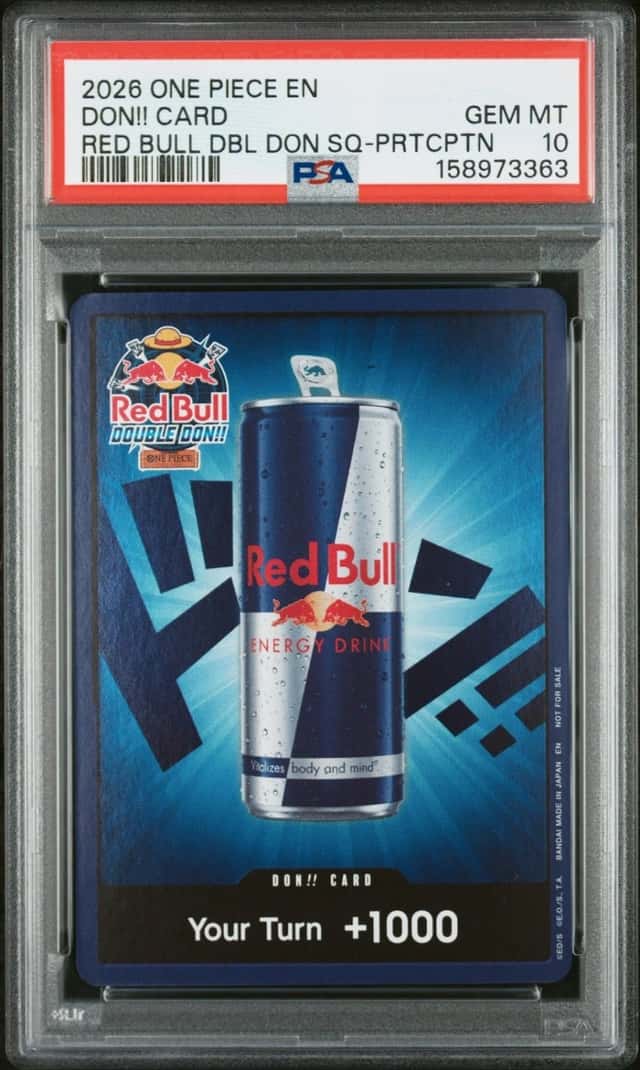 2026 ONE PIECE PROMOS RED BULL DOUBLE DON!! CARD PSA 10