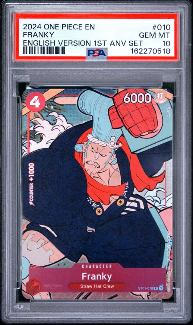 2024 ONE PIECE ENGLISH VERSION 1ST ANNIVERSARY SET #010 FRANKY PSA 10