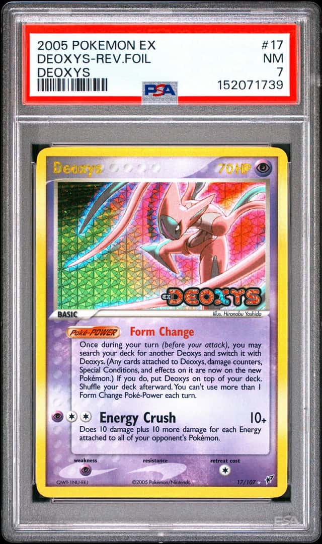 Pokemon Deoxys Reverse Holo EX Deoxys 17/107 PSA 7