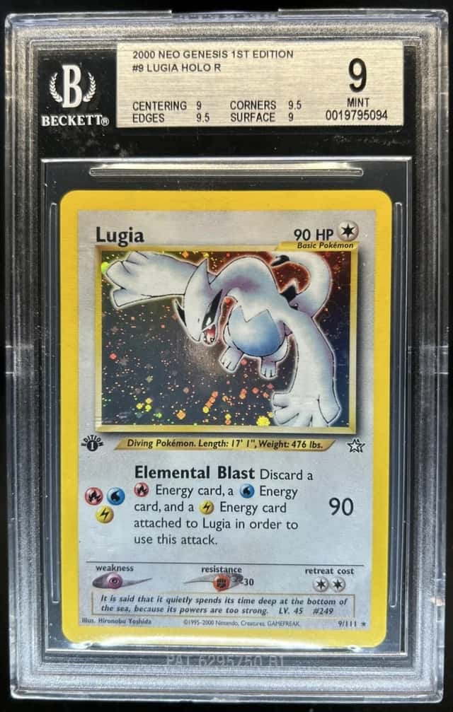 2000 Pokemon Neo Genesis 1st Edition Lugia Holo #9/111 BGS 9