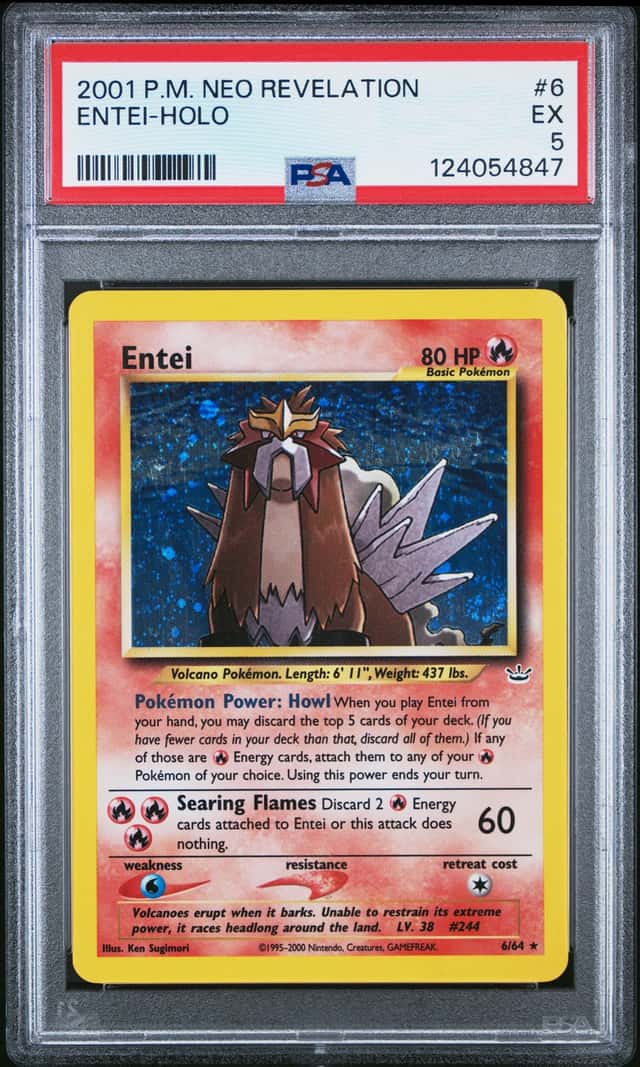 2001 POKEMON NEO REVELATION #6 ENTEI-HOLO PSA 5