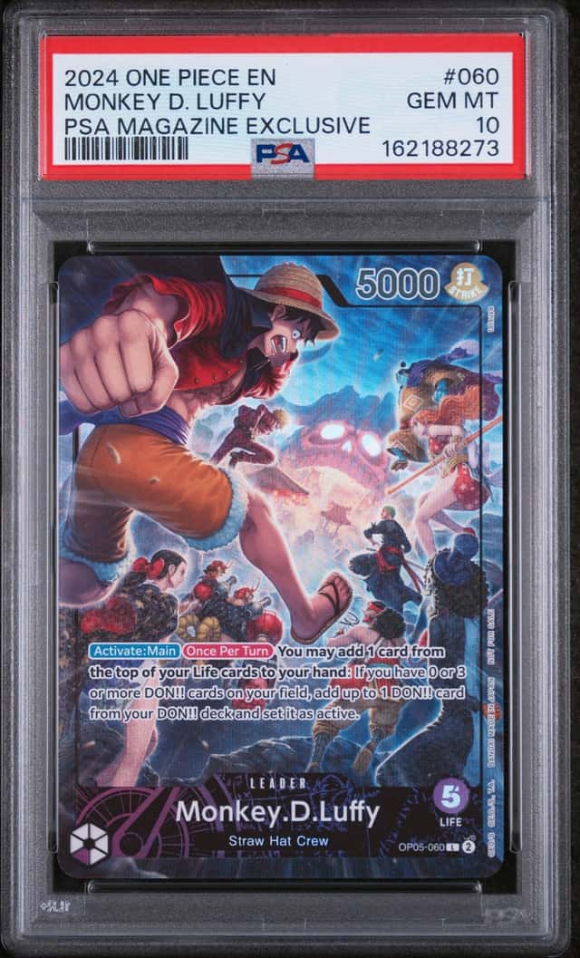 2024 One Piece EN PSA Magazine Exclusive #060 Monkey D. Luffy PSA 10 GEM