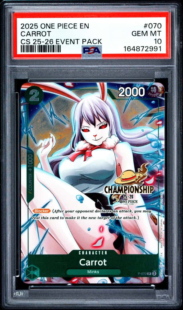 2025 ONE PIECE CHAMPIONSHIP 2025-26 EVENT PACK #070 CARROT PSA 10