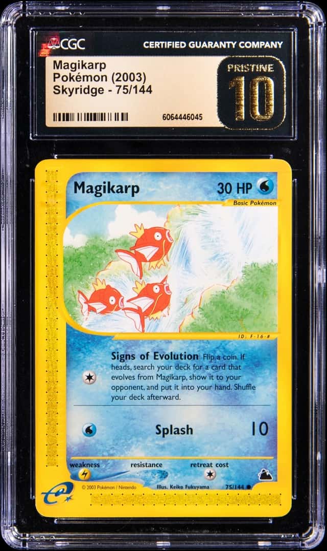 2003 Pokemon Skyridge #75 Magikarp - CGC PRISTINE 10 - Top Pop