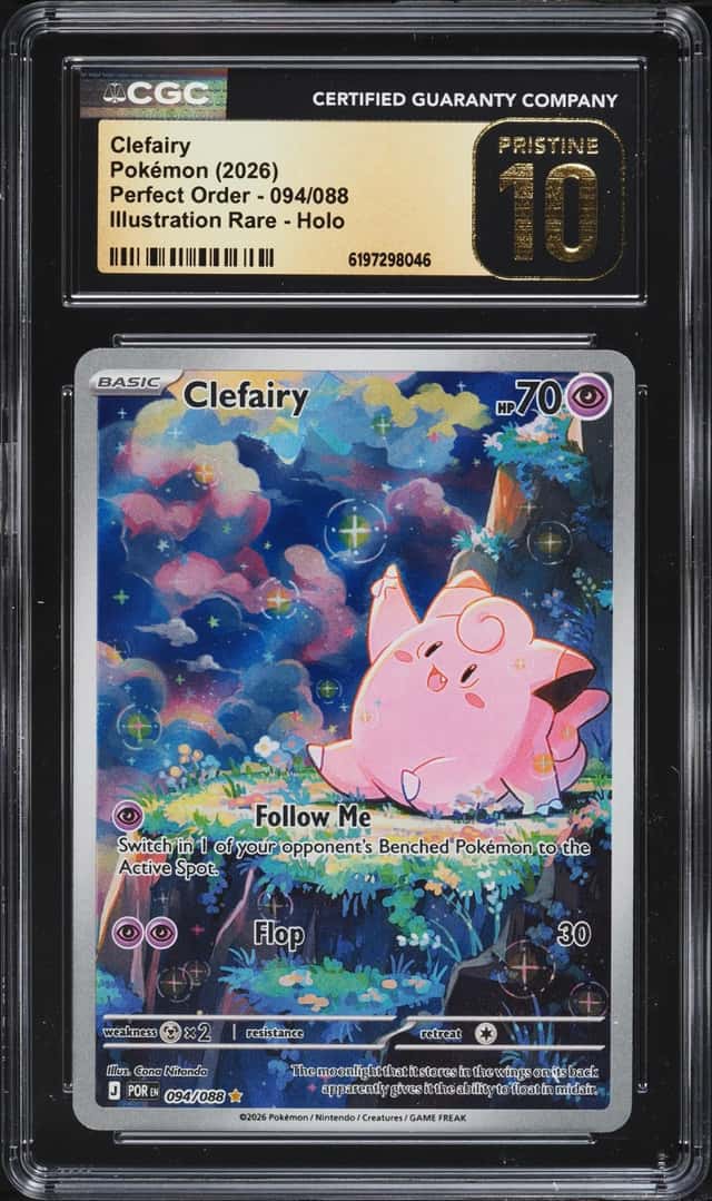 2026 Pokemon Mega Evolution Perfect Order IR Clefairy #94 CGC 10 PRISTINE
