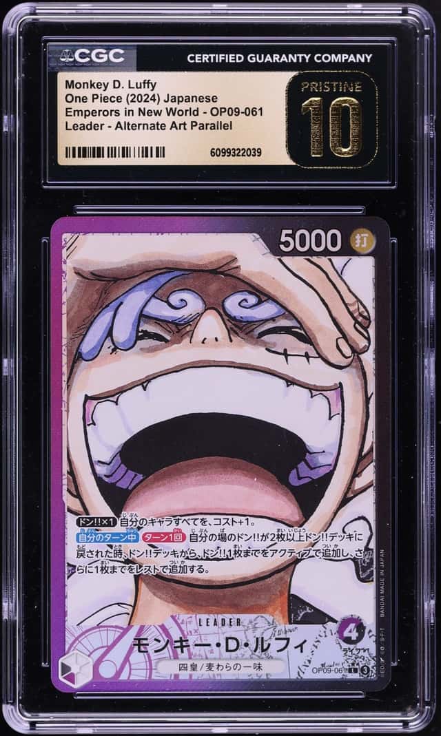 2024 One Piece Japanese Emperors In The New World Alt Art Monkey D. Luffy CGC 10 PRISTINE