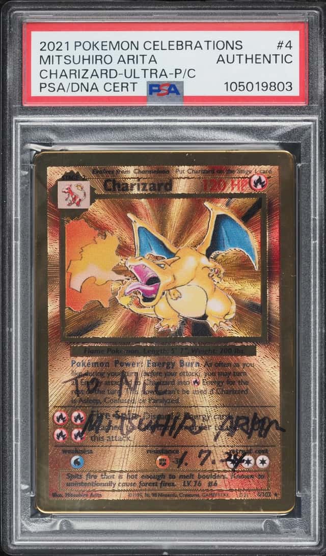 2021 Pokemon SWSH Celebrations Ultra Premium Charizard Mitsuhiro Arita AUTO #4 PSA AUTH